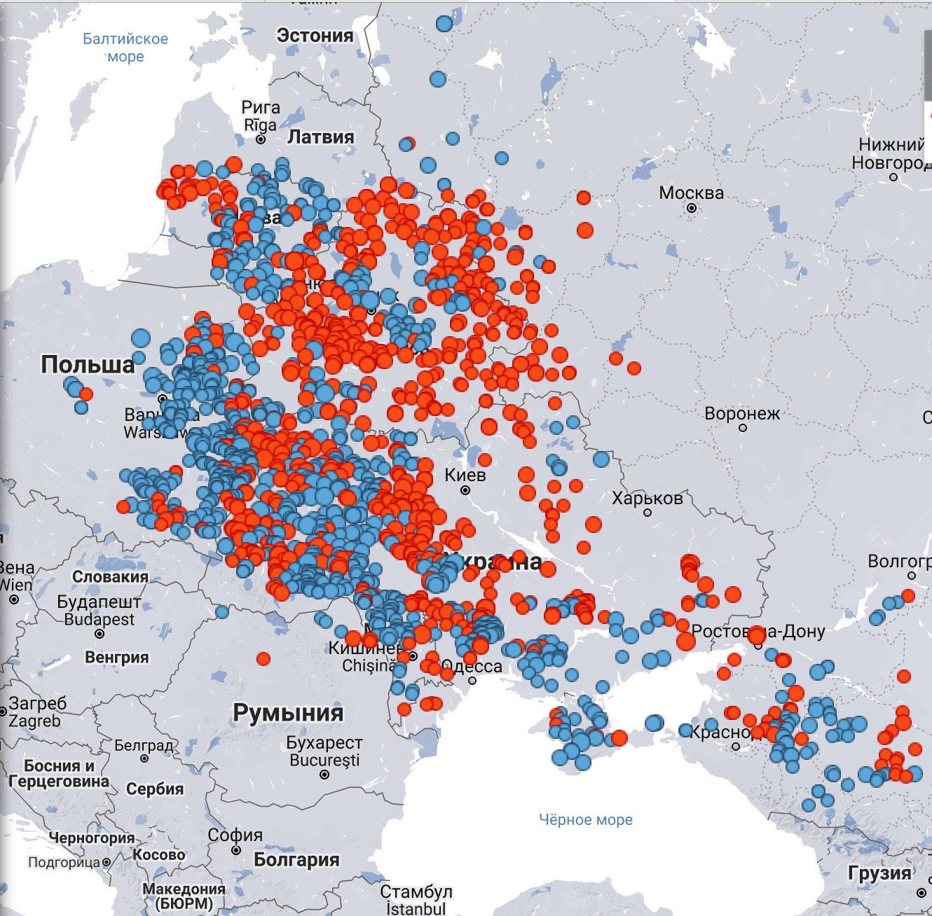 Execution sites of Jewish victims map, East Europe: Belarus, Lithuania, Moldova, Poland, Romania, Russia, Ukraine